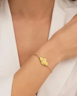 Abbie Medallion Gold Delicate Chain Bracelet