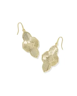 Abbie Medallion Gold Drop Earrings