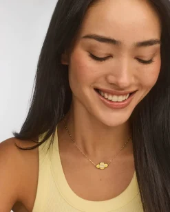 Abbie Medallion Gold Short Pendant Necklace