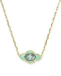 Abbie Medallion Gold Short Pendant Necklace