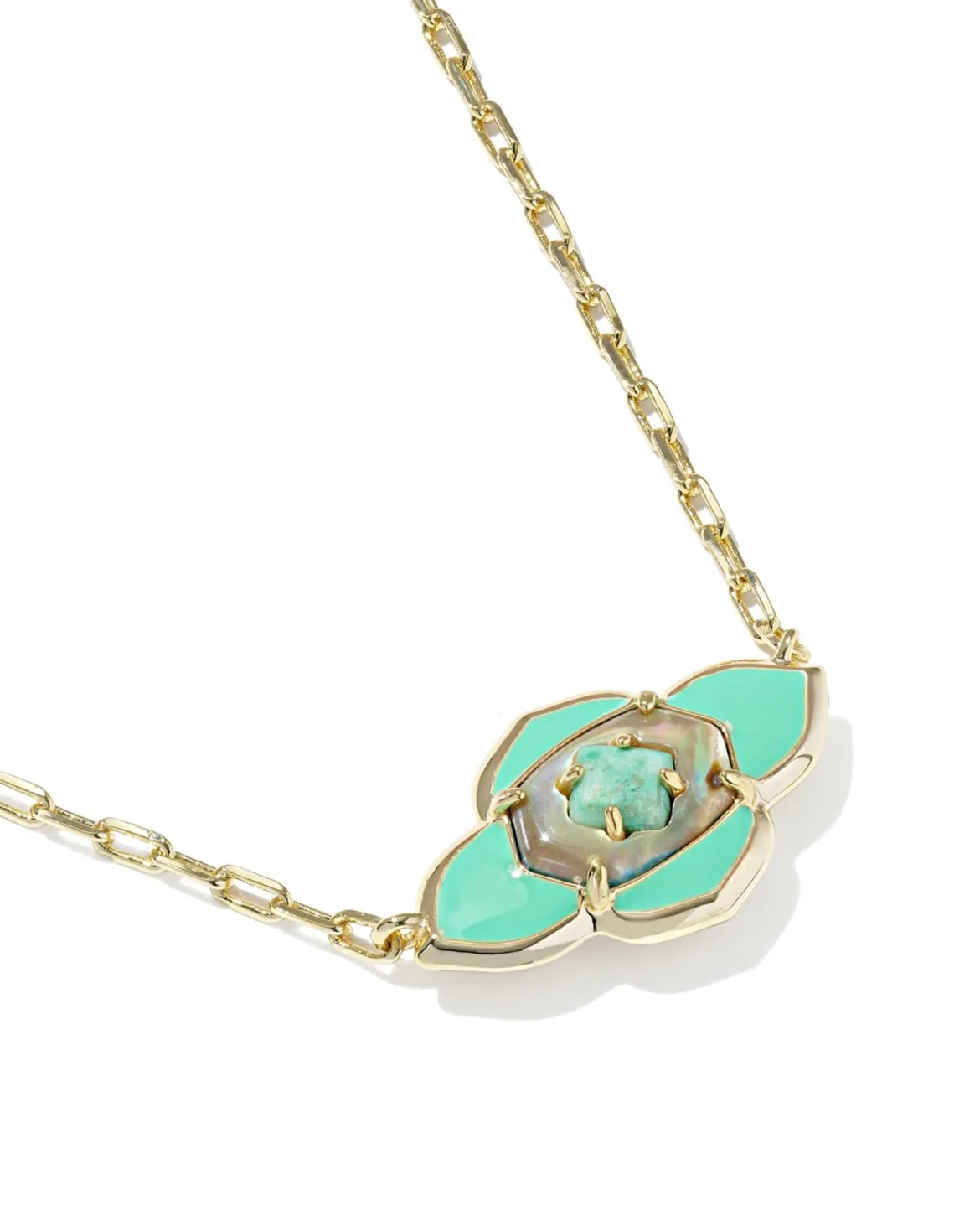 Abbie Medallion Gold Short Pendant Necklace