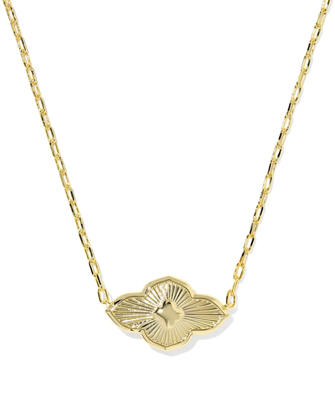 Abbie Medallion Gold Short Pendant Necklace