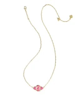 Abbie Medallion Gold Short Pendant Necklace