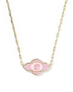 Abbie Medallion Gold Short Pendant Necklace