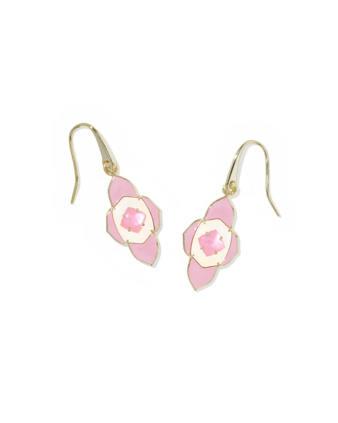 Abbie Medallion Gold Small Drop Earrings