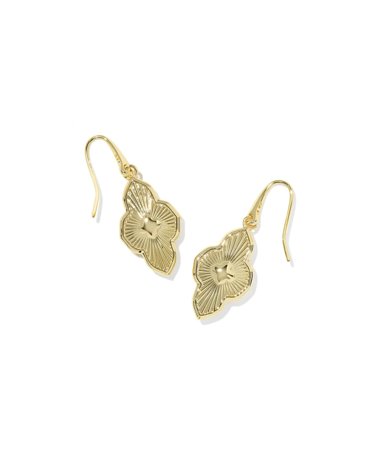 Abbie Medallion Gold Small Drop Earrings