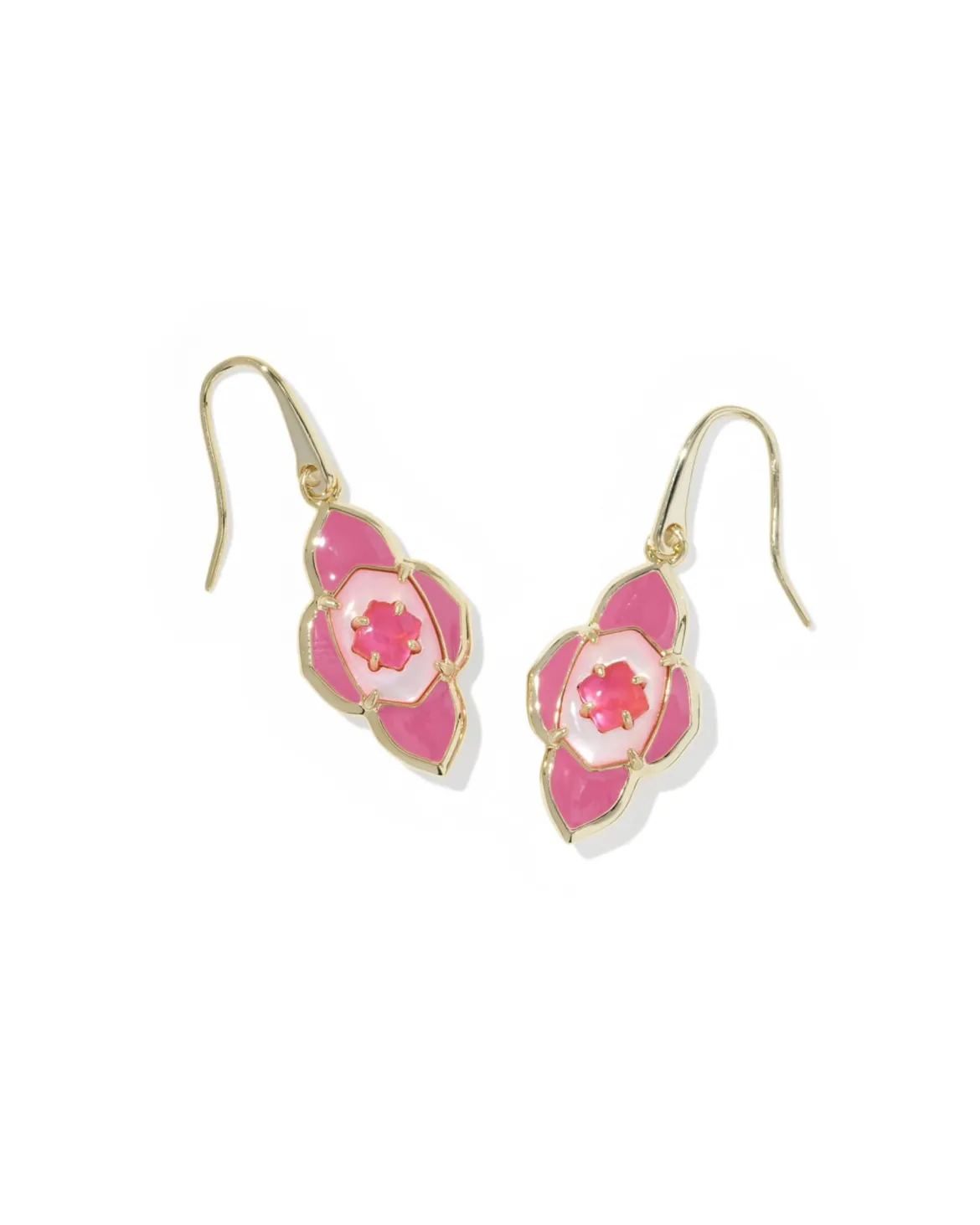 Abbie Medallion Gold Small Drop Earrings