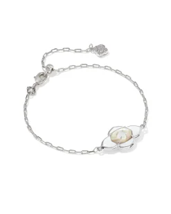 Abbie Medallion Silver Delicate Chain Bracelet