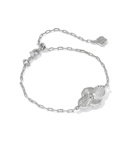 Abbie Medallion Silver Delicate Chain Bracelet