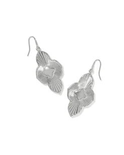 Abbie Medallion Silver Drop Earrings