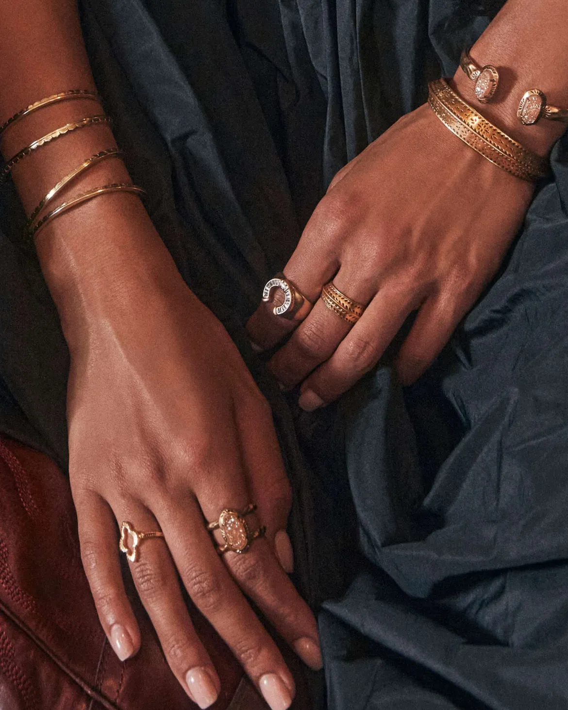 Abbie Open Frame 18k Yellow Gold Vermeil Band Ring