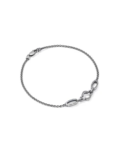 Abbie Oxidized Sterling Silver Link and Chain Bracelet