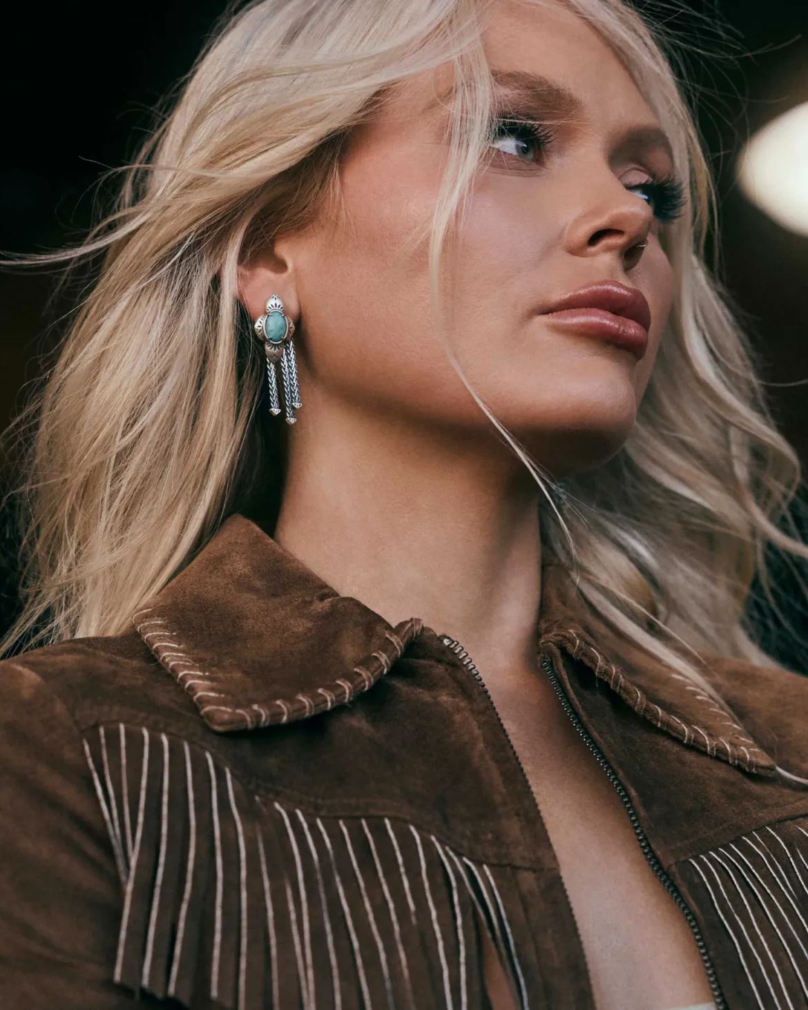 Abbie Oxidized Sterling Silver Fringe Convertible Drop Earrings