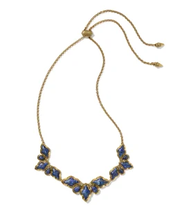 Abbie Vintage Gold Etch Frame Statement Necklace