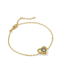 Adia Heart 18k Yellow Gold Vermeil Delicate Chain Bracelet