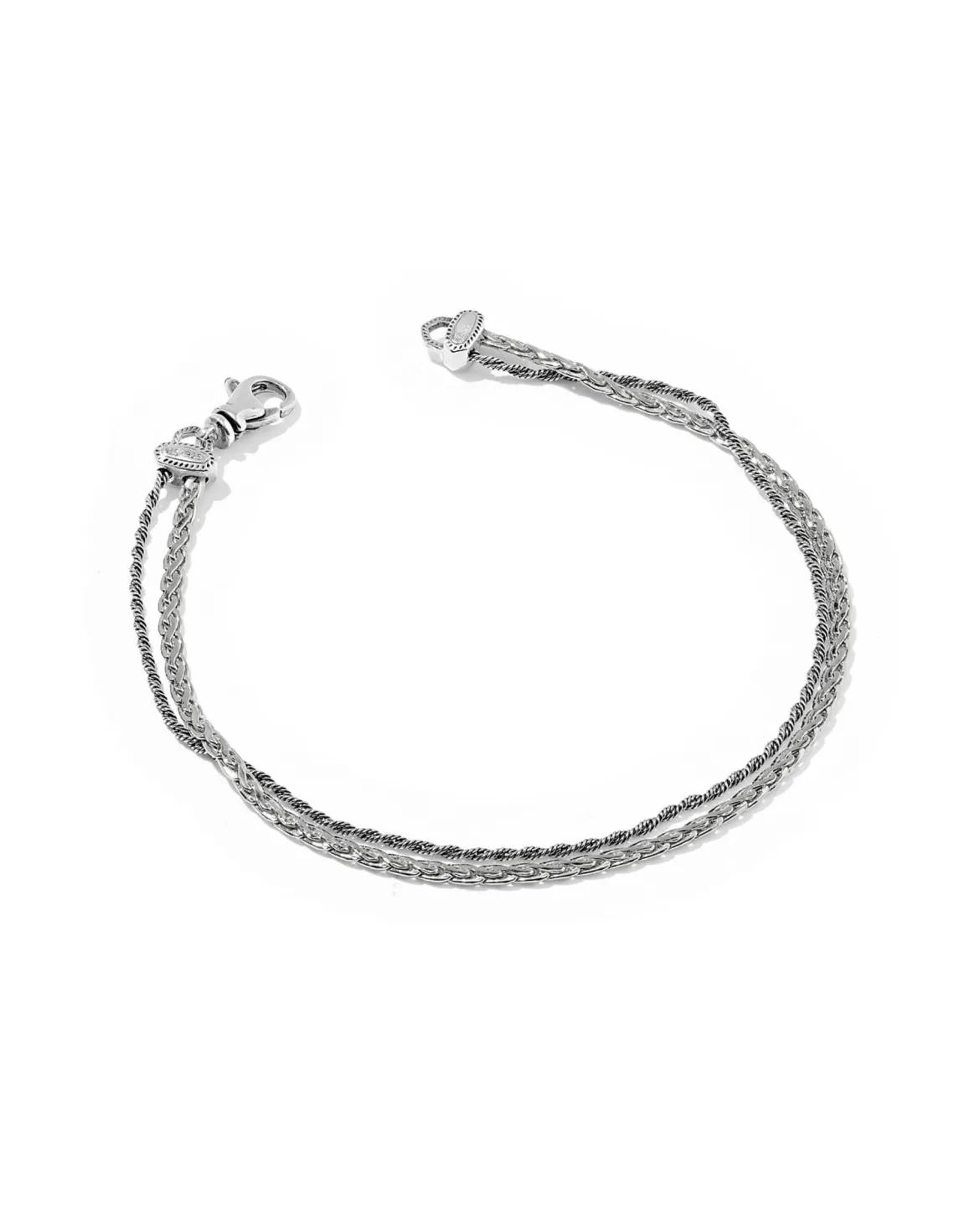 Adia Oxidized Sterling Silver Link and Chain Bracelet