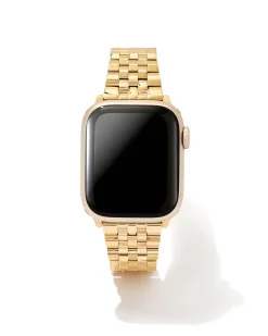 Alex 5 Link Watch Band in Gold Tone Stainless Steel