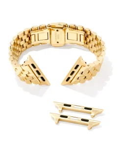 Alex 5 Link Watch Band in Gold Tone Stainless Steel