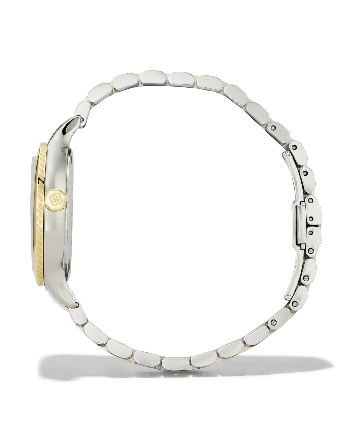 Alex Two Tone Stainless Steel 35mm Narrow Watch in Ivory Mother-of-Pearl