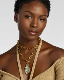 Alexa Vintage Gold Statement Necklace
