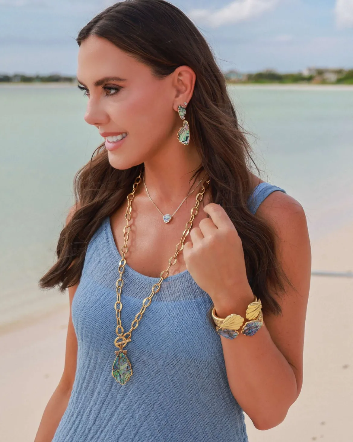 Alexa Vintage Gold Statement Drop Earrings