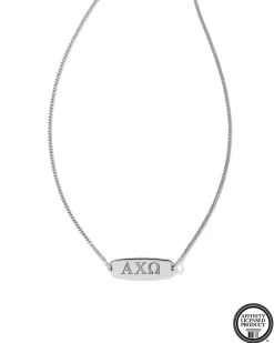 Alpha Chi Omega Pendant Necklace in Sterling Silver