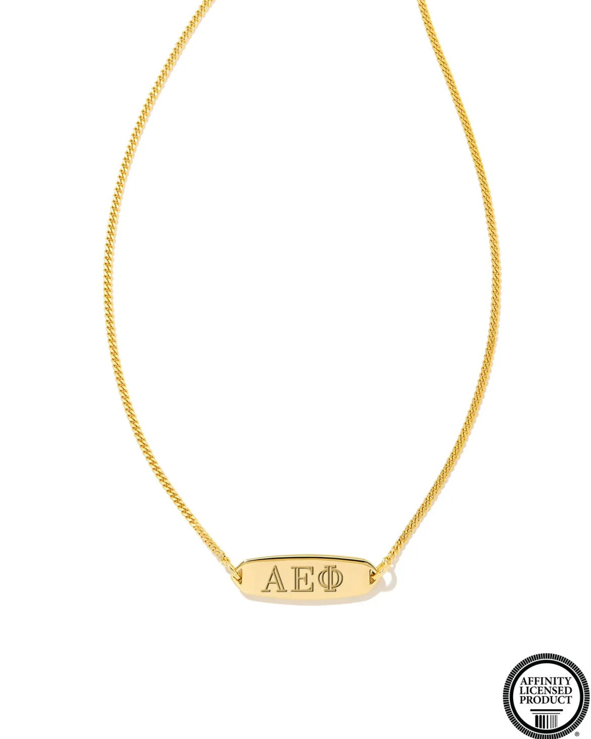Alpha Epsilon Phi Pendant Necklace in 18k Gold Vermeil