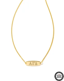 Alpha Gamma Delta Pendant Necklace in 18k Gold Vermeil