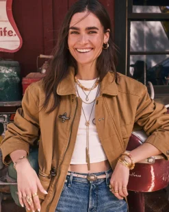 Ansel Rose Bolo Necklace in Vintage Gold