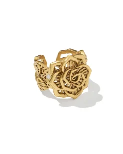 Ansel Rose Cocktail Ring in Vintage Gold