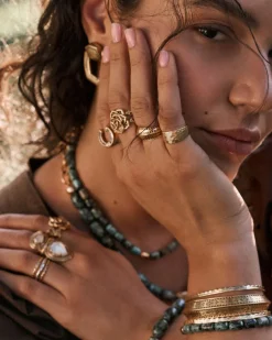 Ansel Rose Cocktail Ring in Vintage Gold