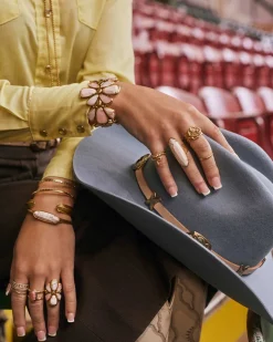 Ansel Rose Cocktail Ring in Vintage Gold