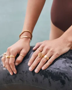 Ansel Rose Cocktail Ring in Vintage Gold