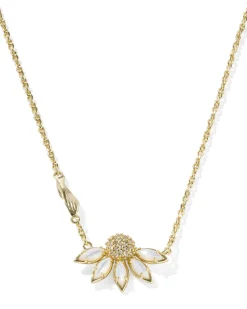 Anya Flower Gold Short Pendant Necklace