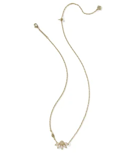 Anya Flower Gold Short Pendant Necklace
