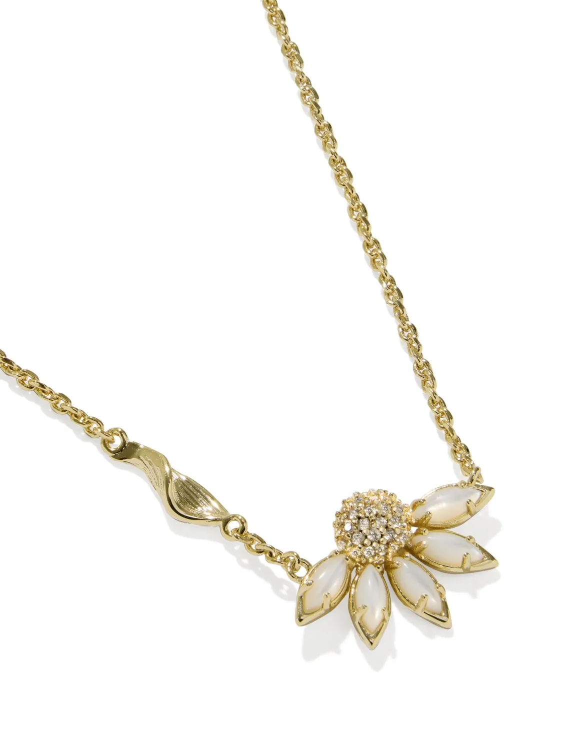 Anya Flower Gold Short Pendant Necklace