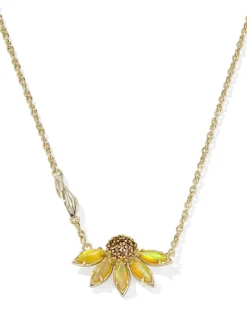 Anya Flower Gold Short Pendant Necklace