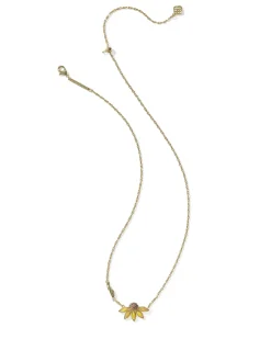 Anya Flower Gold Short Pendant Necklace