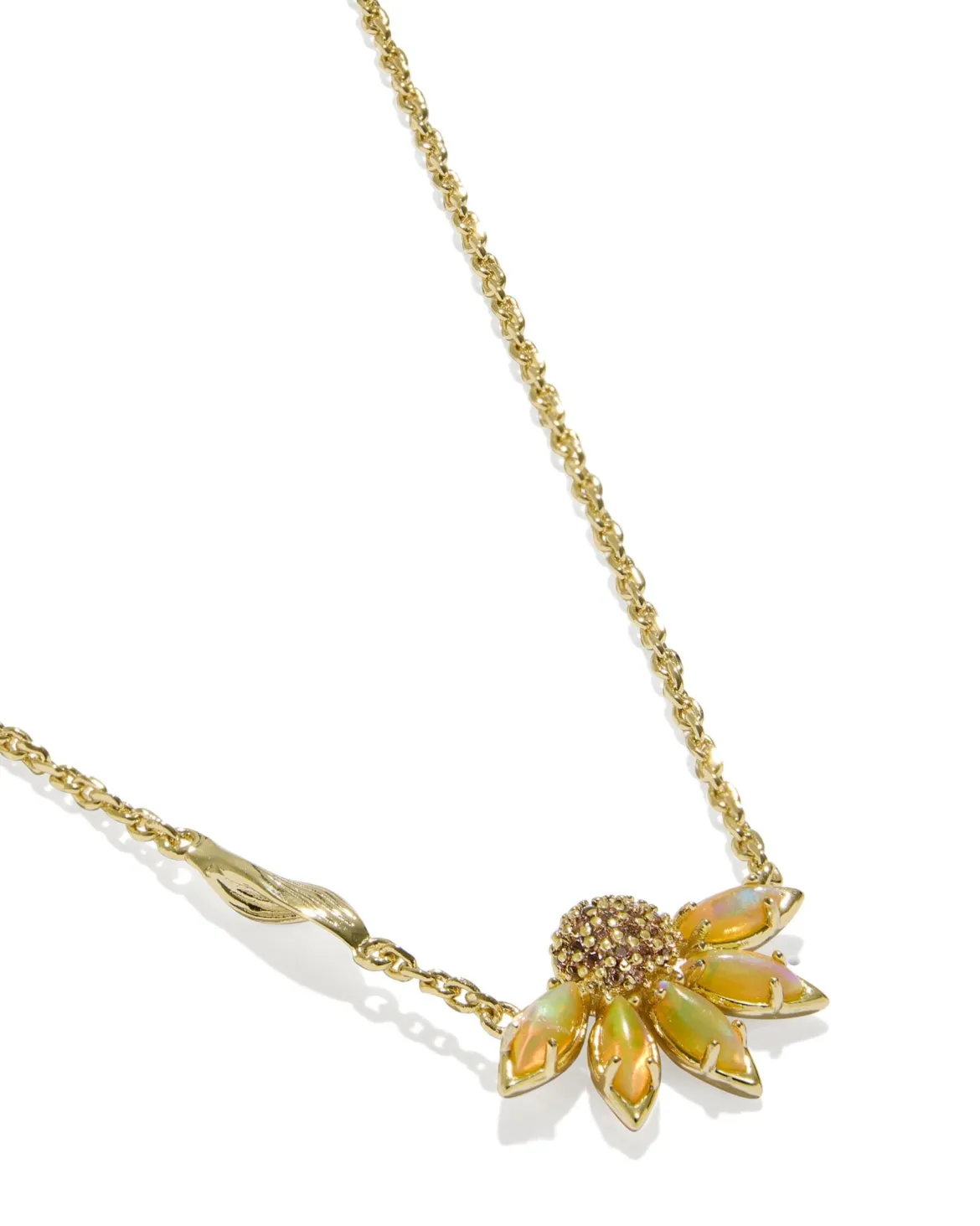 Anya Flower Gold Short Pendant Necklace