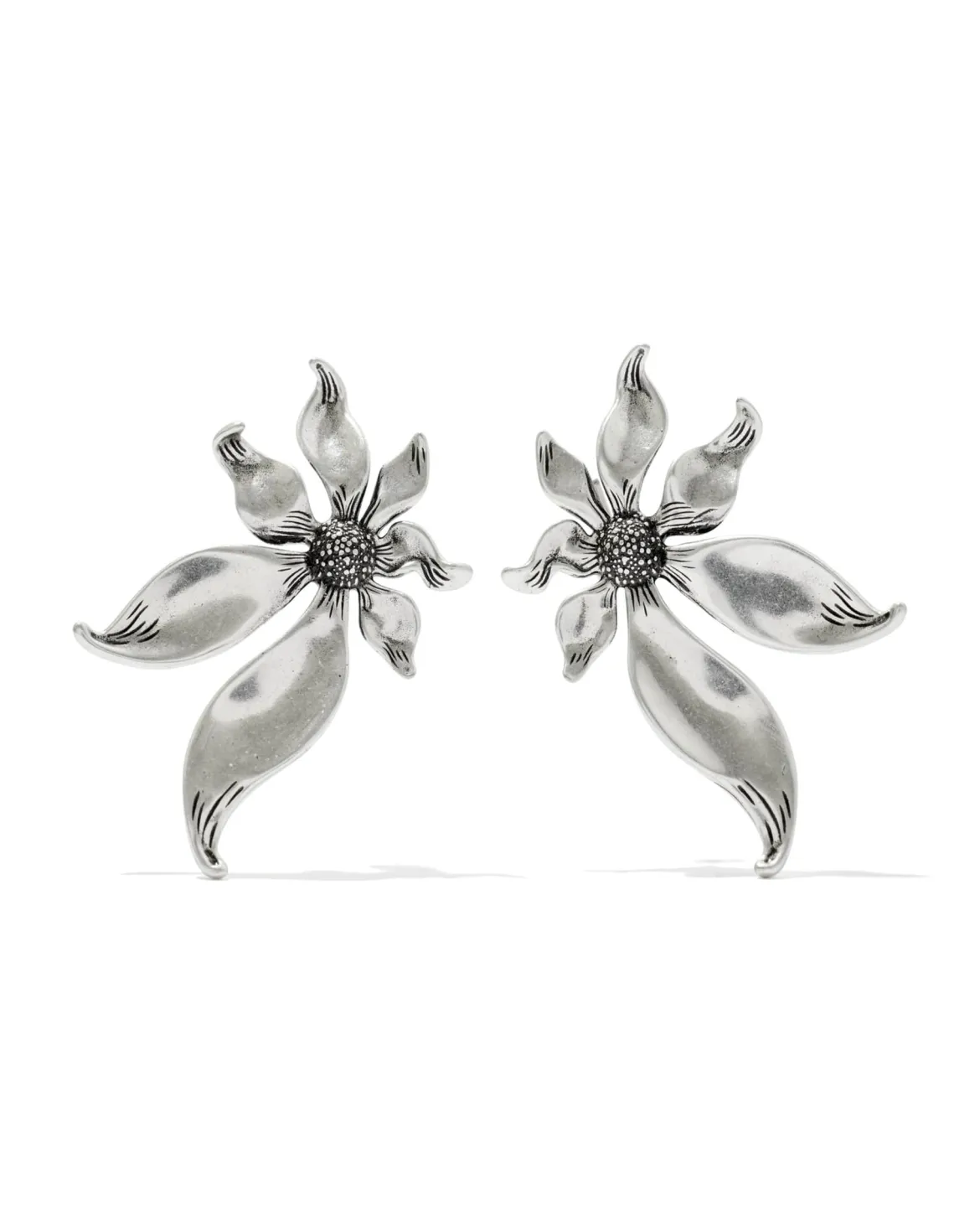 Anya Flower Vintage Silver Stud Earrings