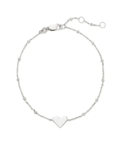 Ari Heart Delicate Chain Bracelet in Sterling Silver