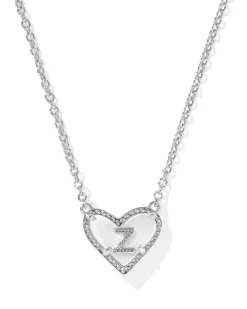 Ari Heart Letter Z Silver Short Pendant Necklace