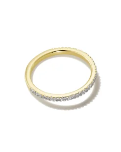 Arynn 18k Gold Vermeil Band Ring in White Sapphire