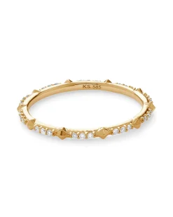 Astrid 14k Yellow Gold Ring in White Diamond