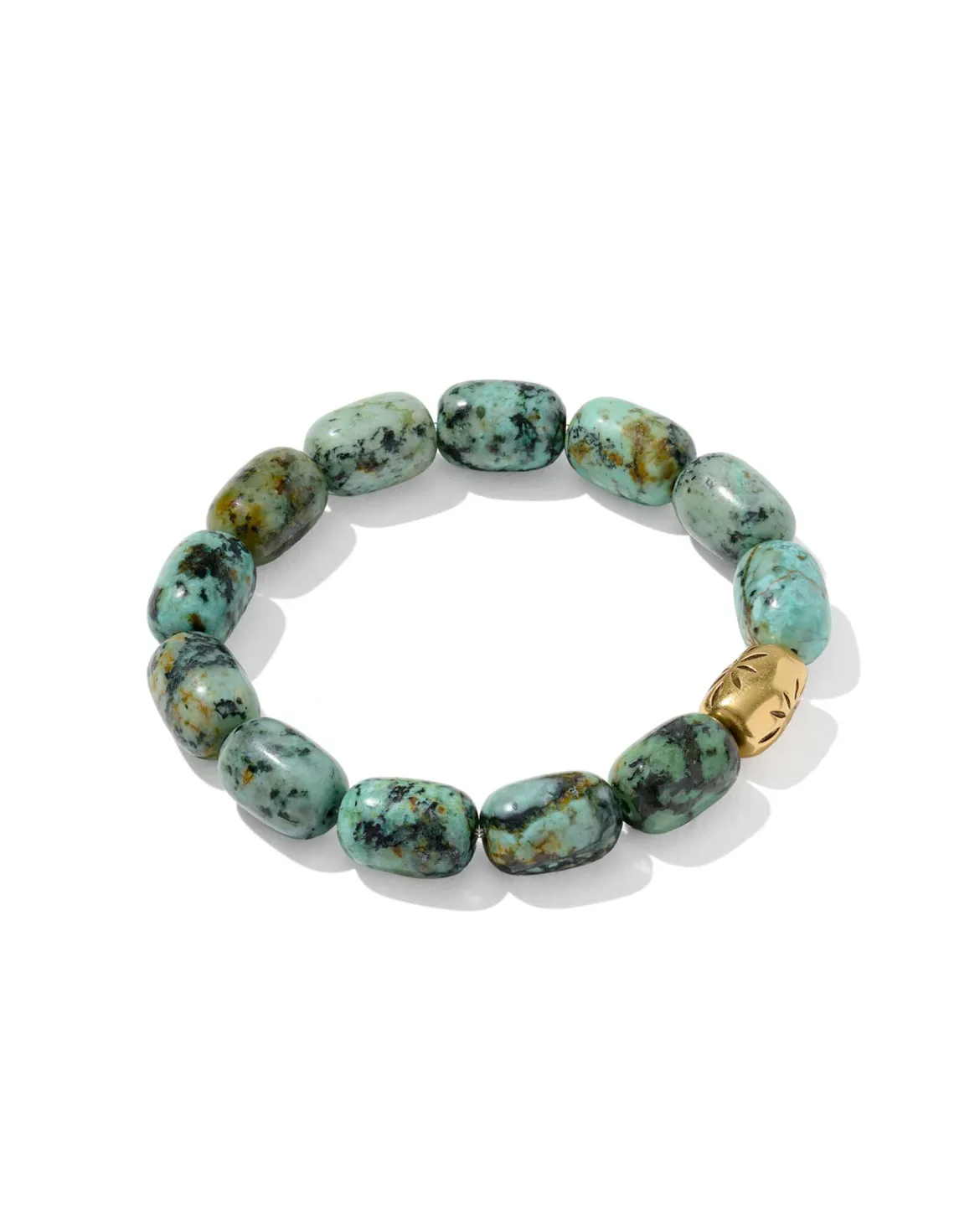 Beaded Vintage Gold Statement Stretch Bracelet