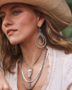 Beau Bolo Necklace in Vintage Silver