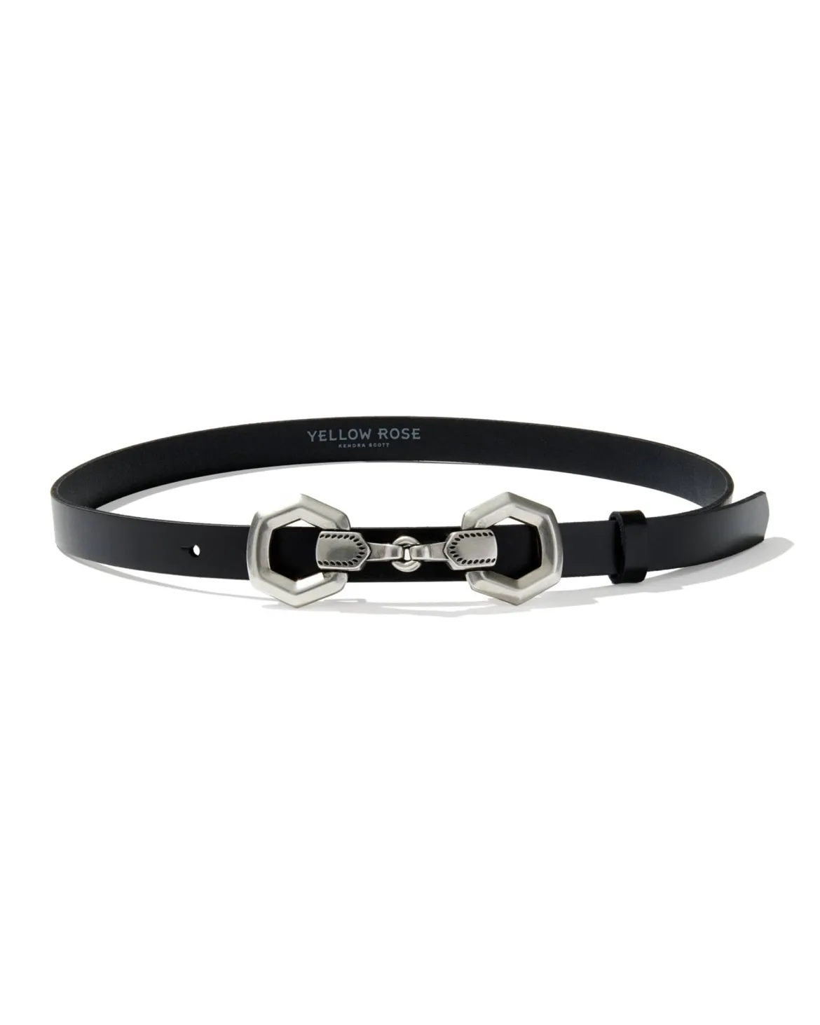 Beau Horse Bit Vintage Silver Belt in Black