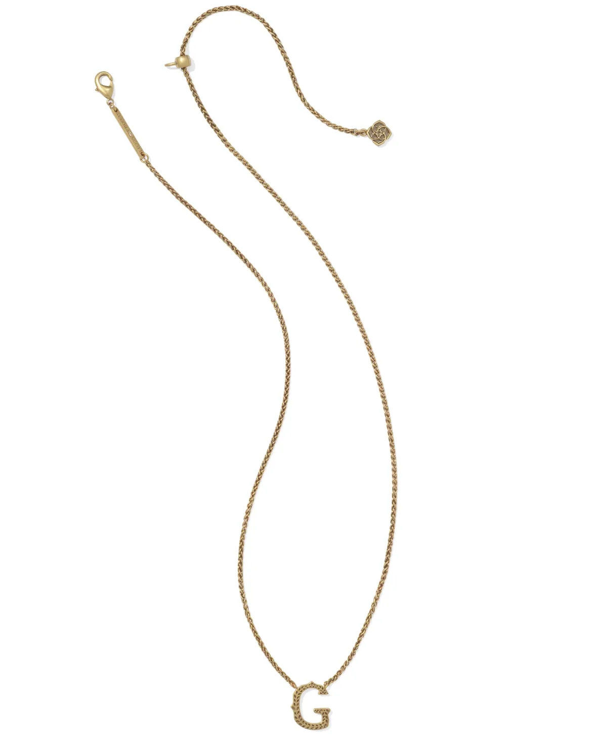 Beau Letter G Pendant Necklace in Vintage Gold