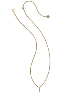 Beau Letter I Pendant Necklace in Vintage Gold