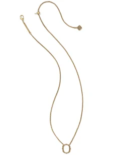 Beau Letter O Pendant Necklace in Vintage Gold